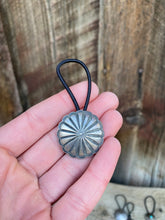 Load image into Gallery viewer, Sterling Silver Vintage Button Hair Tie