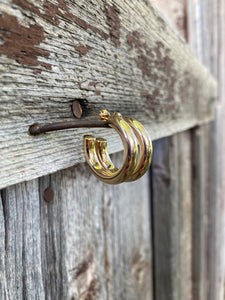 Gold Filled Hoops E0218