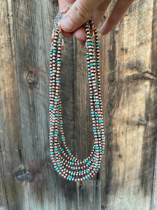 Copper and Turquoise Necklace N0750