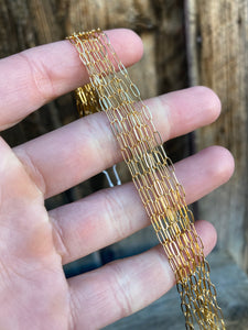 Gold Filled Petite Paperclip Chain N0553