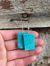 Load image into Gallery viewer, Turquoise Slab Earrings E0150