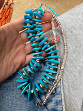 Load image into Gallery viewer, Vintage Turquoise Necklace (Natural Handcut Beads)