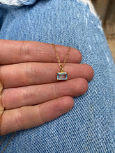 Load image into Gallery viewer, Aquamarine CZ Necklace GF