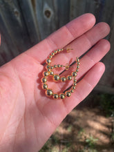 Load image into Gallery viewer, Beaded Gold Hoops (Graduated) E0229