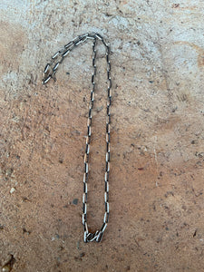24” Sterling Paperclip Chain N0688