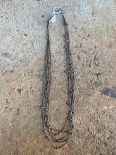 Load image into Gallery viewer, Vintage Liquid Silver 5 Strand Necklace N0785