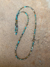 Load image into Gallery viewer, Turquoise Square Bead Necklace