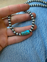 Load image into Gallery viewer, Blue Turquoise Barrel Necklace N0919