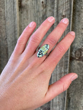 Load image into Gallery viewer, Nautilus Variscite Ring Size 7.5 R0329