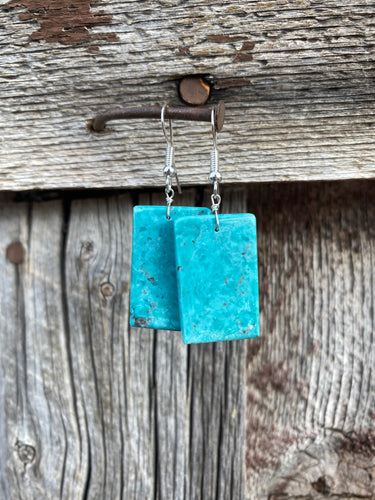Turquoise Slab Earrings E0150
