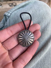 Load image into Gallery viewer, Sterling Silver Vintage Button Hair Tie