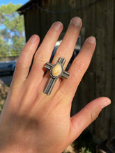Load image into Gallery viewer, Elk Ivory Cross Ring Size R0453