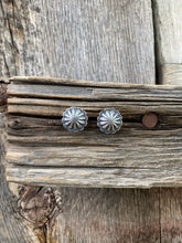 Load image into Gallery viewer, Silver Concho Studs E0222