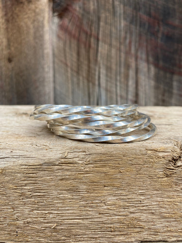 Twisted Silver Cuff C0386