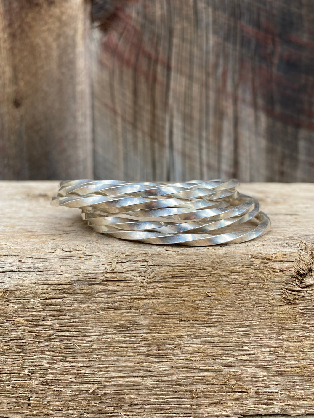 Twisted Silver Cuff C0386