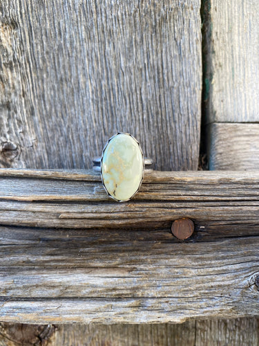 Aloe Variscite Ring Size 8 3/4 R0296