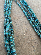 Load image into Gallery viewer, Diamond Cut Rondelle African Turquoise Necklace