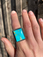 Load image into Gallery viewer, Kingman Turquoise Ring Size 8.5 R0255