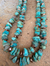 Load image into Gallery viewer, Turquoise and Copper Necklace N0715