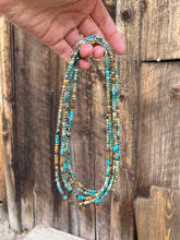 Load image into Gallery viewer, Square Bead Turquoise Necklace