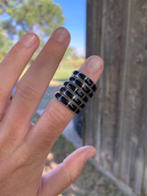 Load image into Gallery viewer, Black Onyx Inlay Rings R0439