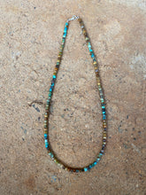 Load image into Gallery viewer, Square Bead Turquoise Necklace