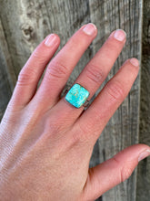 Load image into Gallery viewer, Cripple Creek Turquoise Ring Size 7 1/4 R0334