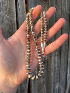 Vintage Graduated Sterling Silver Pearls N0622