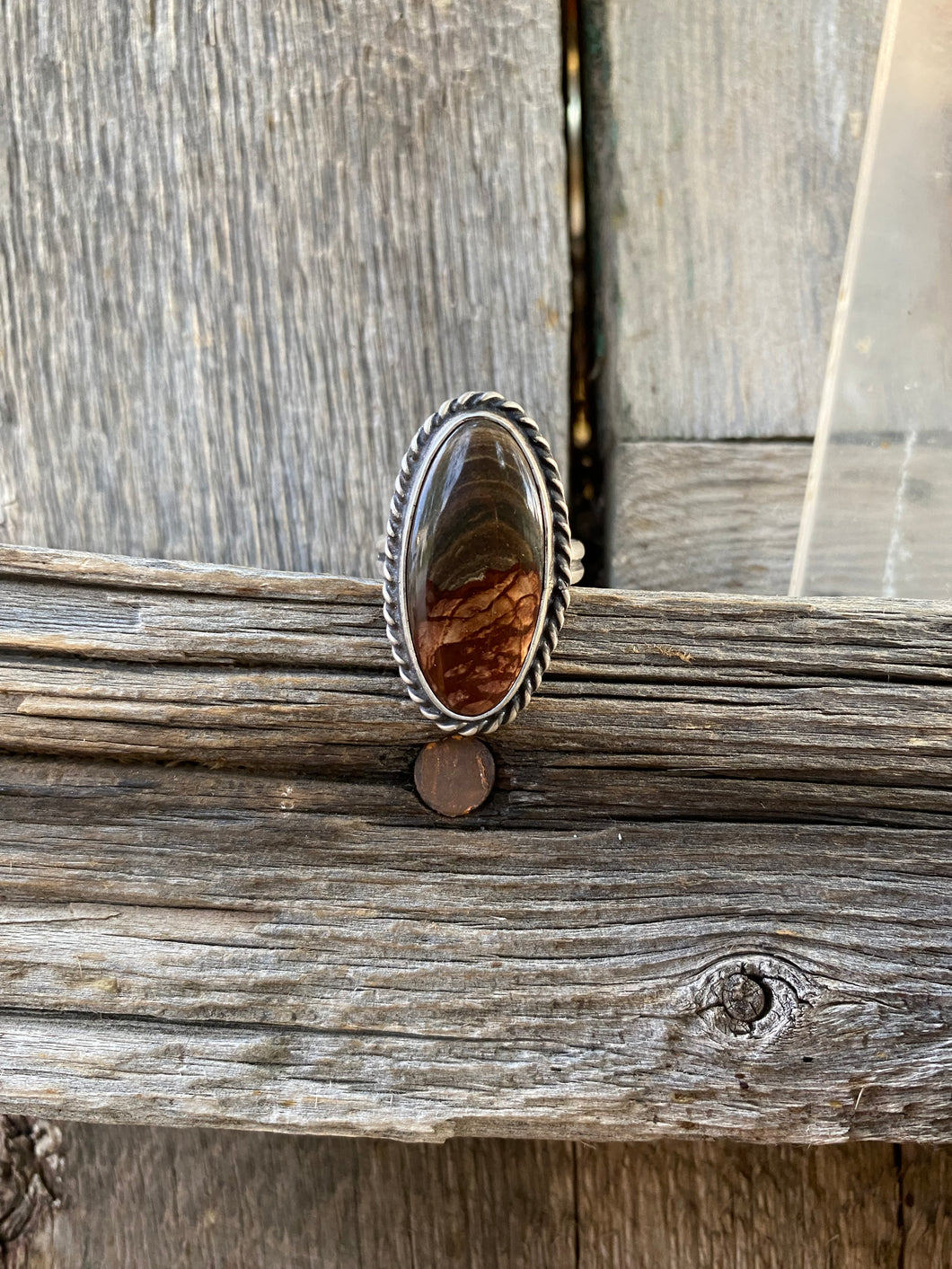 Biggs Jasper Ring Size 8.5 R0312