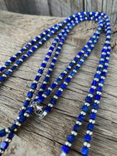 Load image into Gallery viewer, Lapis and Silver Necklace N0633