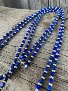 Lapis and Silver Necklace N0633