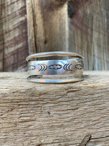Sterling Silver Stamped Cuff C0367