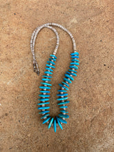 Load image into Gallery viewer, Vintage Turquoise Necklace (Natural Handcut Beads)