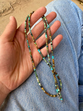 Load image into Gallery viewer, Turquoise Square Bead Necklace