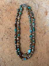 Load image into Gallery viewer, Fox Turquoise and Silver Necklace N0724