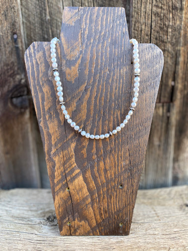 Pearl and Silver Necklace N0565