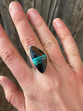 Load image into Gallery viewer, Thunderbird Turquoise Ring Size 7.5 R0386