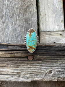 Number 8 Turquoise Ring Size 8 R0265