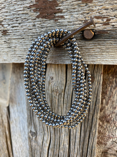 3mm Sterling Pearl Stretch Bracelet C0225