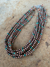 Load image into Gallery viewer, Copper and Turquoise Necklace N0750