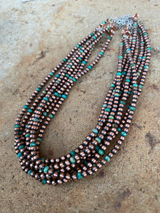 Copper and Turquoise Necklace N0750