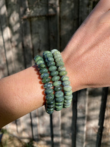 Canadian Jade Stretchy Bracelet C0397
