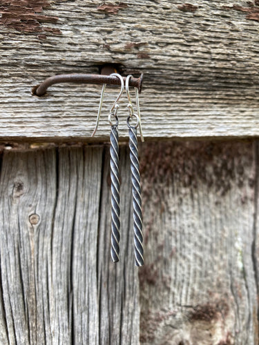 Twisted Bar Earrings (medium length)