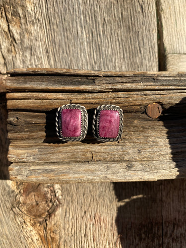 Purple Spiny Oyster Earrings E0252