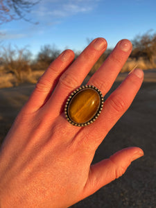 Tigers Eye Ring Size 7 R0385