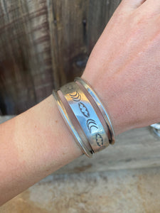 Sterling Silver Stamped Cuff C0367