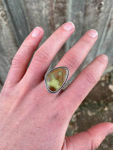 Aloe Variscite Ring Size 7.5 R0373