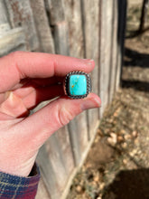 Load image into Gallery viewer, Turquoise Wideband Ring Size 7 R0367