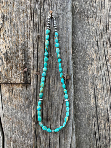 Turquoise Pebble Necklace N0654