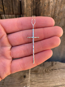 Silver Cross Necklace N0560